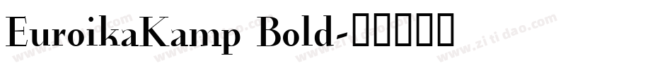 EuroikaKamp Bold字体转换